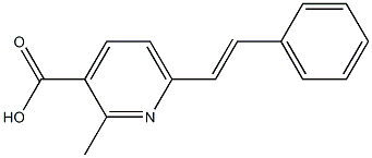 2-Methyl-6-[(E)-2-phenylethenyl]pyridine-3-carboxylic acid 구조식 이미지