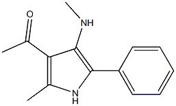 1-[4-(Methylamino)-2-methyl-5-phenyl-1H-pyrrol-3-yl]ethanone 구조식 이미지