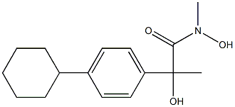 N-Methyl-2-hydroxy-2-methyl-2-(4-cyclohexylphenyl)acetohydroxamic acid 구조식 이미지