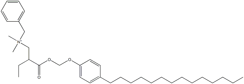 N,N-Dimethyl-N-benzyl-N-[2-[[(4-tetradecylphenyloxy)methyl]oxycarbonyl]butyl]aminium Structure