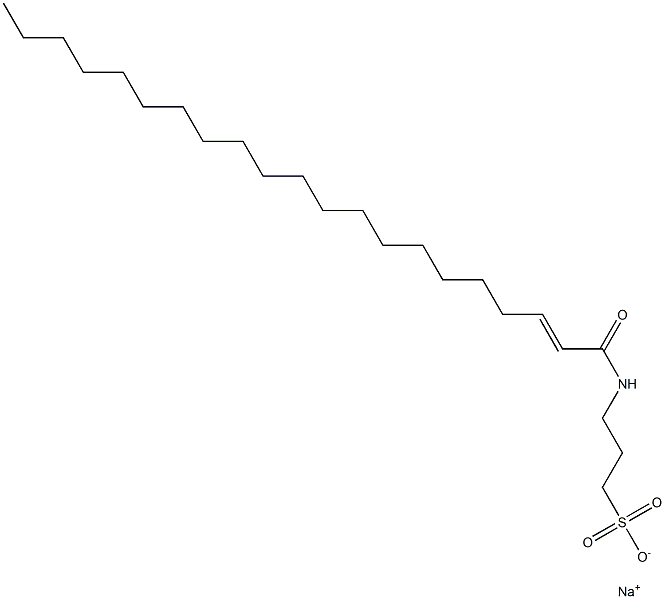 3-[(1-Oxo-2-henicosen-1-yl)amino]-1-propanesulfonic acid sodium salt 구조식 이미지