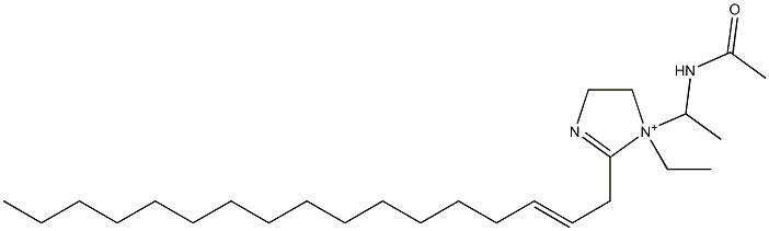 1-[1-(Acetylamino)ethyl]-1-ethyl-2-(2-heptadecenyl)-2-imidazoline-1-ium Structure