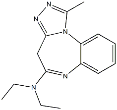 1-Methyl-5-(diethylamino)-4H-[1,2,4]triazolo[4,3-a][1,5]benzodiazepine 구조식 이미지