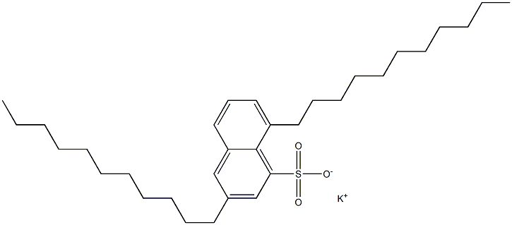 3,8-Diundecyl-1-naphthalenesulfonic acid potassium salt Structure