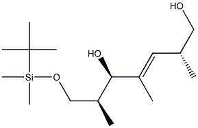 (2R,3E,5R,6S)-7-[[(tert-Butyl)dimethylsilyl]oxy]-2,4,6-trimethyl-3-heptene-1,5-diol 구조식 이미지