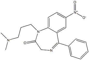 7-Nitro-1-(3-dimethylaminopropyl)-5-(phenyl)-1H-1,4-benzodiazepin-2(3H)-one Structure