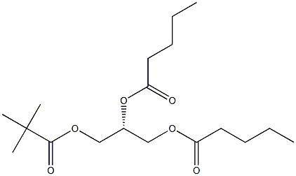 [R,(+)]-2-O,3-O-Divaleryl-1-O-pivaloyl-D-glycerol 구조식 이미지