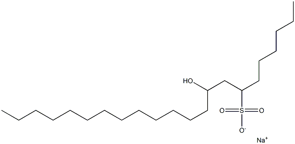 9-Hydroxydocosane-7-sulfonic acid sodium salt Structure