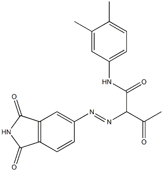 N-(3,4-Dimethylphenyl)-2-(1,3-dioxoisoindolin-5-ylazo)-2-acetylacetamide 구조식 이미지