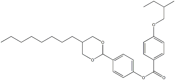4-(2-Methylbutoxy)benzoic acid 4-(5-octyl-1,3-dioxan-2-yl)phenyl ester 구조식 이미지