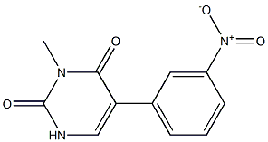 3-Methyl-5-(3-nitrophenyl)uracil 구조식 이미지
