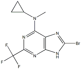 8-Bromo-6-(N-cyclopropylmethylamino)-2-trifluoromethyl-9H-purine Structure