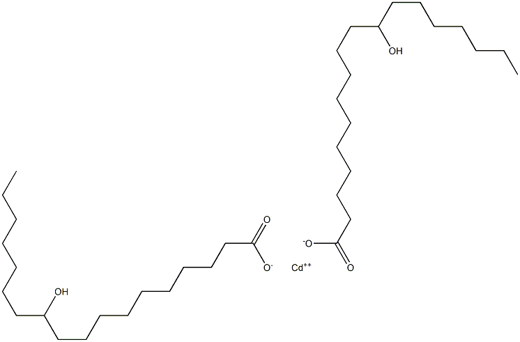 Bis(11-hydroxyoctadecanoic acid)cadmium salt 구조식 이미지