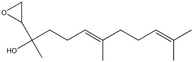 (6E)-1,2-Epoxy-3,7,11-trimethyl-6,10-dodecadien-3-ol 구조식 이미지