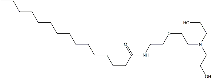 N-[2-[2-[Bis(2-hydroxyethyl)amino]ethoxy]ethyl]pentadecanamide 구조식 이미지