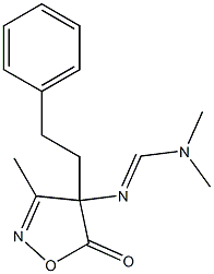 3-Methyl-4-(2-phenylethyl)-4-[[(dimethylamino)methylene]amino]isoxazol-5(4H)-one Structure