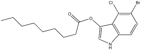 Nonanoic acid 5-bromo-4-chloro-1H-indol-3-yl ester 구조식 이미지