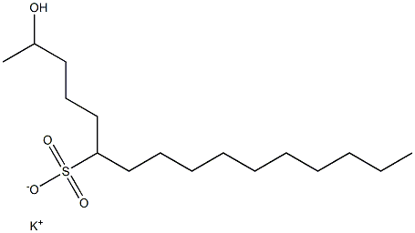 2-Hydroxyhexadecane-6-sulfonic acid potassium salt 구조식 이미지