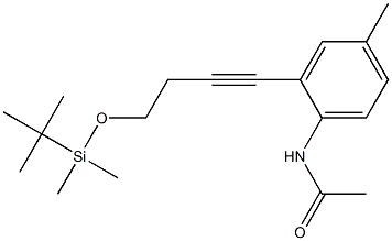 N-[4-Methyl-2-[4-(tert-butyldimethylsiloxy)-1-butynyl]phenyl]acetamide Structure