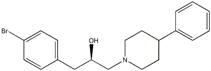 (R)-1-(4-Bromophenyl)-3-(4-phenyl-1-piperidinyl)-2-propanol 구조식 이미지