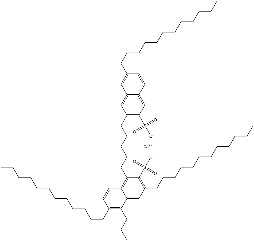 Bis(3,6-didodecyl-2-naphthalenesulfonic acid)calcium salt 구조식 이미지