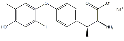 (2S,3S)-2-Amino-3-[4-(4-hydroxy-2,5-diiodophenoxy)phenyl]-3-iodopropanoic acid sodium salt Structure