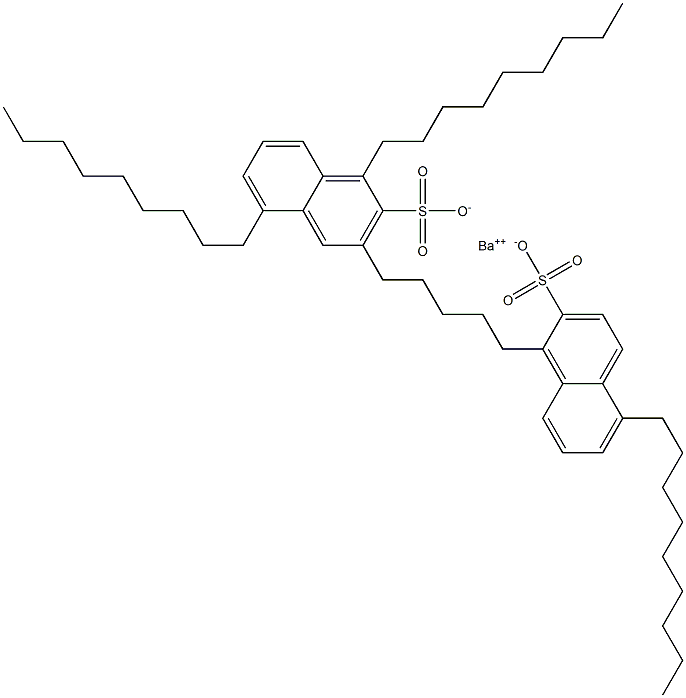 Bis(1,5-dinonyl-2-naphthalenesulfonic acid)barium salt Structure