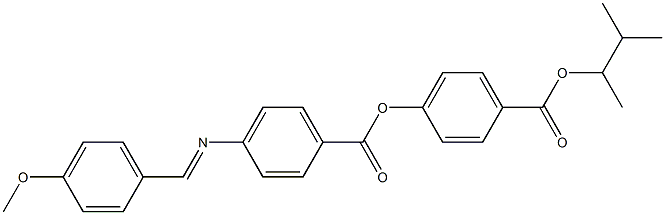 4-[4-(4-Methoxybenzylideneamino)benzoyloxy]benzoic acid (1,2-dimethylpropyl) ester 구조식 이미지