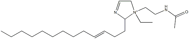 1-[2-(Acetylamino)ethyl]-1-ethyl-2-(3-tridecenyl)-3-imidazoline-1-ium 구조식 이미지