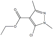 2,5-Dimethyl-3-chloro-2H-pyrazole-4-carboxylic acid ethyl ester Structure