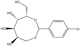 2-O,6-O-(4-Chlorobenzylidene)-D-glucitol 구조식 이미지