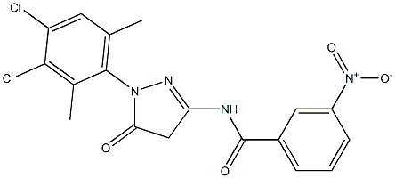 1-(3,4-Dichloro-2,6-dimethylphenyl)-3-(3-nitrobenzoylamino)-5(4H)-pyrazolone Structure