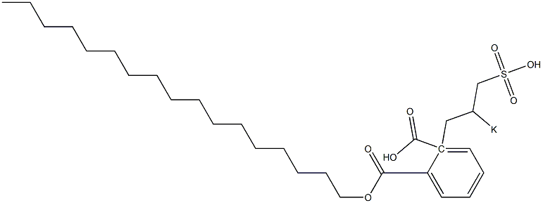 Phthalic acid 1-heptadecyl 2-(2-potassiosulfopropyl) ester Structure