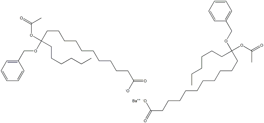 Bis(12-benzyloxy-12-acetyloxystearic acid)barium salt 구조식 이미지