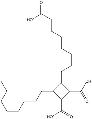 4-(7-Carboxyheptyl)-3-octyl-1,2-cyclobutanedicarboxylic acid 구조식 이미지