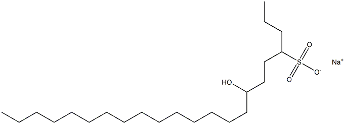 7-Hydroxydocosane-4-sulfonic acid sodium salt Structure