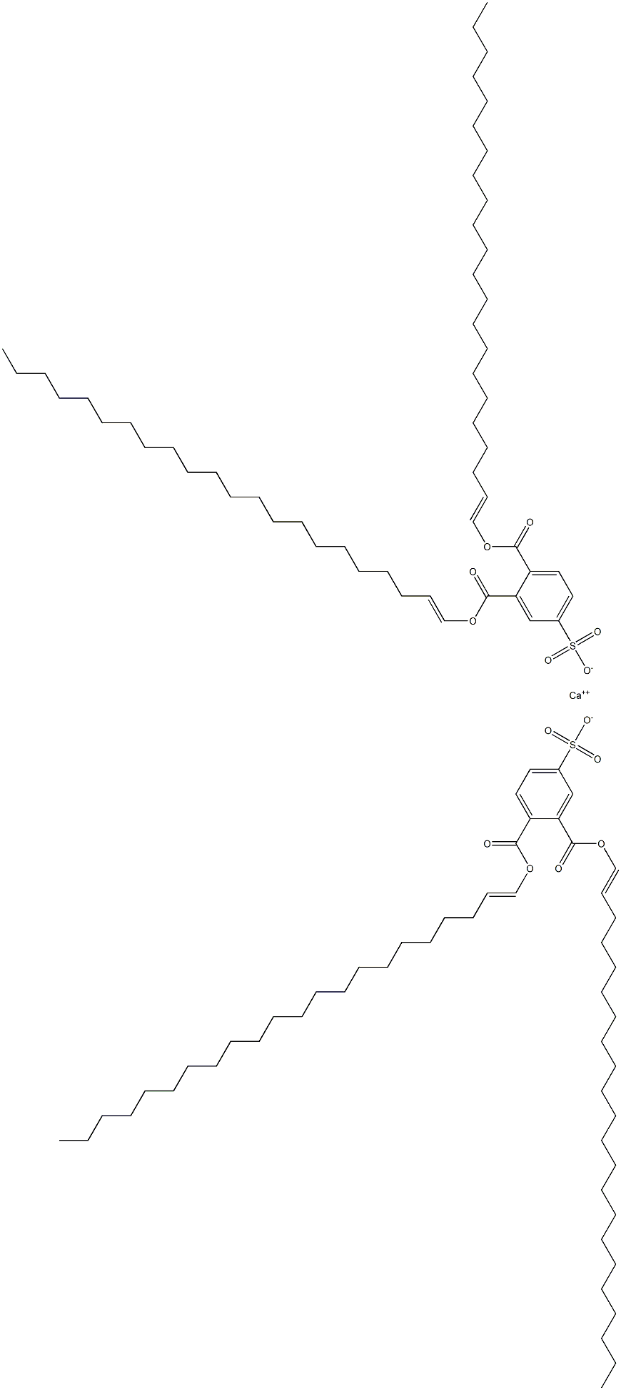 Bis[3,4-di(1-docosenyloxycarbonyl)benzenesulfonic acid]calcium salt Structure