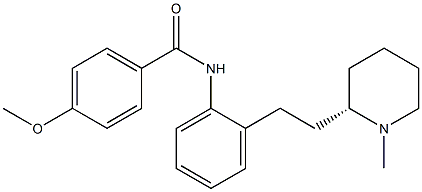 4-Methoxy-N-[2-[2-[(2S)-1-methyl-2-piperidinyl]ethyl]phenyl]benzamide 구조식 이미지