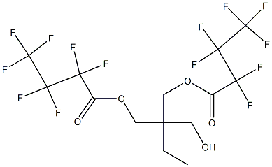 Bis(heptafluorobutanoic acid)2-ethyl-2-hydroxymethyl-1,3-propanediyl ester Structure
