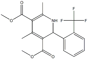 1,2-Dihydro-4,6-dimethyl-2-[2-(trifluoromethyl)phenyl]pyridine-3,5-dicarboxylic acid dimethyl ester Structure