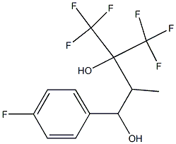 1-(p-Fluorophenyl)-2-methyl-4,4,4-trifluoro-3-trifluoromethyl-1,3-butanediol Structure