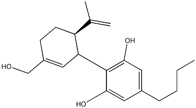 5-(Butyl)-2-[(2R)-2-(1-methylethenyl)-5-(hydroxymethyl)-5-cyclohexen-1-yl]benzene-1,3-diol Structure