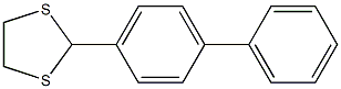 Biphenyl-4-carbaldehyde ethane-1,2-diyl dithioacetal Structure