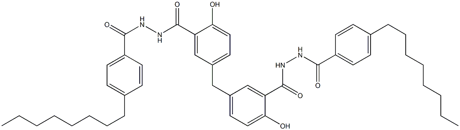 5,5'-Methylenebis[2-hydroxy-N'-(4-octylbenzoyl)benzenecarbohydrazide] Structure