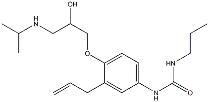 1-Propyl-3-[3-(2-propenyl)-4-[2-hydroxy-3-[isopropylamino]propoxy]phenyl]urea Structure