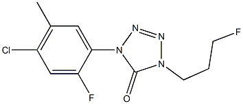 1-(2-Fluoro-4-chloro-5-methylphenyl)-4-(3-fluoropropyl)-1H-tetrazol-5(4H)-one 구조식 이미지