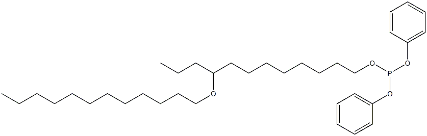 Phosphorous acid 9-(dodecyloxy)dodecyldiphenyl ester 구조식 이미지