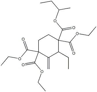 2-Butyl-3-methylenecyclohexane-1,1,4,4-tetracarboxylic acid tetraethyl ester Structure