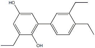 2-Ethyl-6-(3,4-diethylphenyl)benzene-1,4-diol 구조식 이미지