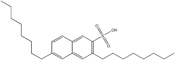 3,6-Dioctyl-2-naphthalenesulfonic acid 구조식 이미지